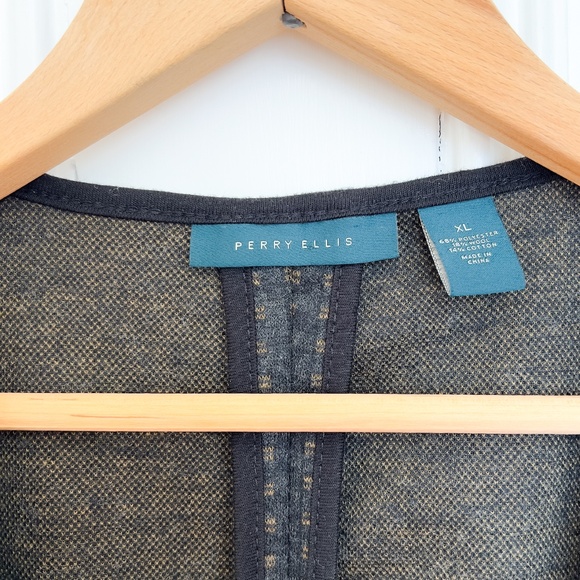 Perry Ellis Men's Wool Sweater Vest - XL - Dark Academia Ivy League Old Money - Picture 2 of 8